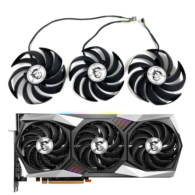 NEW PLD09210S12HH MSI RX 6800、6800XT Gaming X Trio gpu fan，For MSI RX 6800、 6800XT、6900XT Gaming X Trio Video card cooling fan - AliExpress